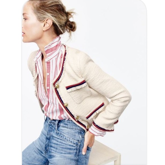 J. Crew Jackets & Blazers - J. Crew Tweed Raw Edge Lady Jacket Blazer